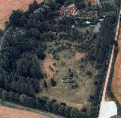 Aerial view of the embryonic arboretum in the late 1970s